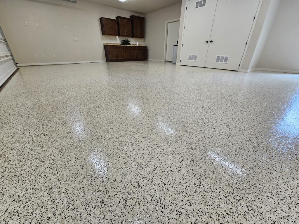 Polished garage floor