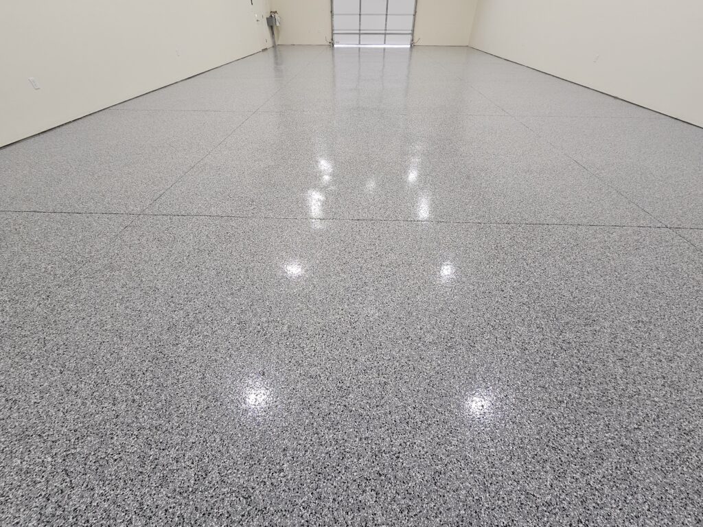 Polished garage floor