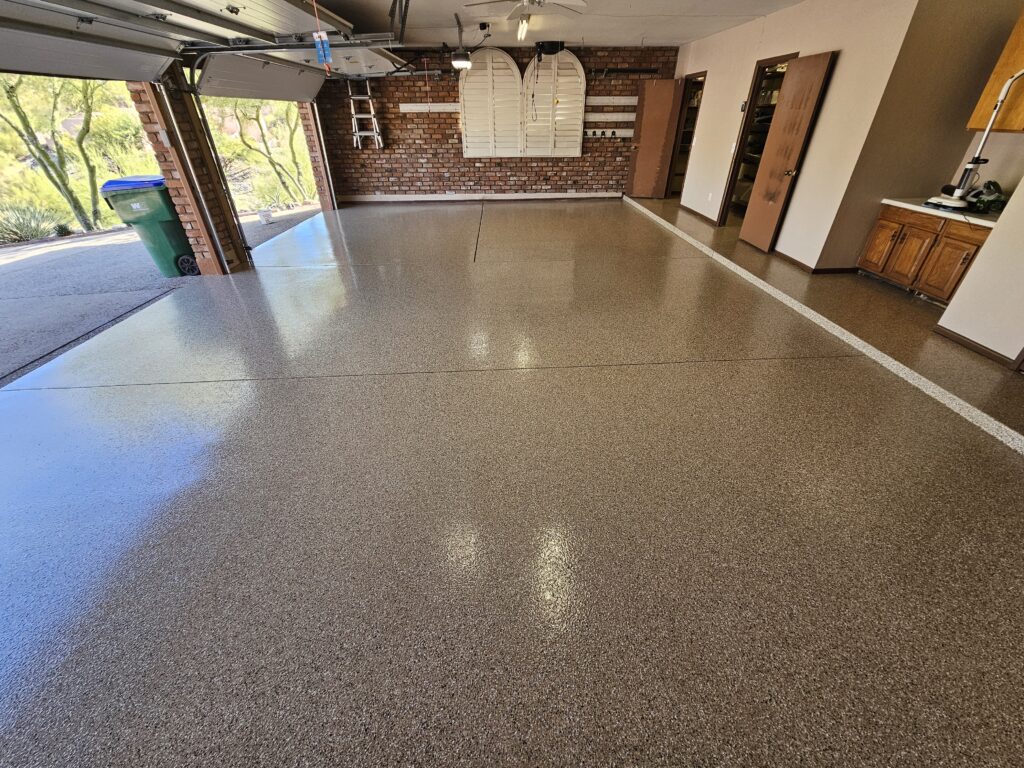 Polished garage floor