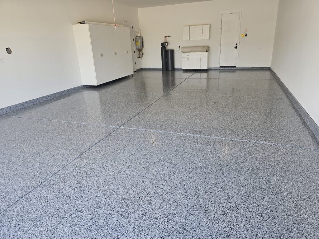 Polished garage floor