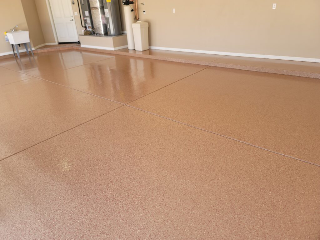 Polished garage floor