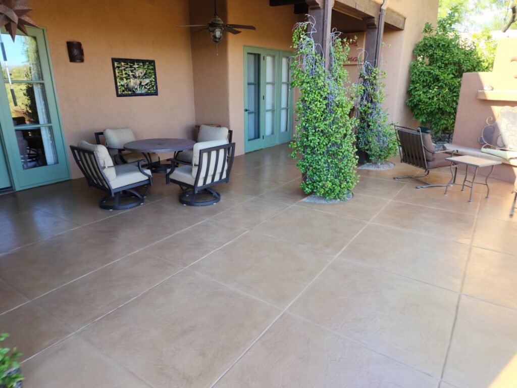 Patio with furniture